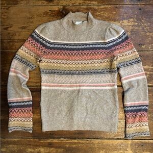 Anthropologie cute wool patterned knit sweater
